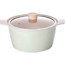 키친플라워 쿠킨 레몬민트 세라믹 인덕션 양수냄비, 민트, 24cm