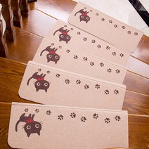 시온넷 미끄럼방지 논슬립 계단 안전매트, 5개, 고양이 베이지