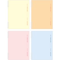 워너디스 B5 킵두잉 스프링 라인 노트 Ver 2 01 라이트 4종 세트, 연노랑, 오렌지, 핑크, 하늘, 1세트