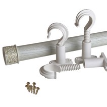 썬데코 35mm커튼봉 원형캡 + 조절브라켓, 연오크