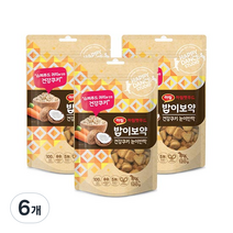 밥이보약 하림펫푸드 건강쿠키 눈이반짝 강아지 간식 120g, 귀리 + 당근 + 코코넛, 6개
