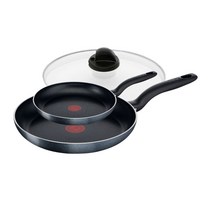 테팔 티타늄 익스피리언스 후라이팬 3종세트, 그레이, 프라이팬 20cm + 프라이팬 28cm + 유리뚜껑 28cm