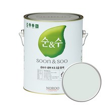 노루페인트 순앤수 KS 2급 벽지 벽면용 수성페인트 4L, 화이트스모크01 NR7098, 1개