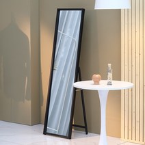 데코퍼니쳐 거치경 전신거울 400 x 1500 mm, 블랙