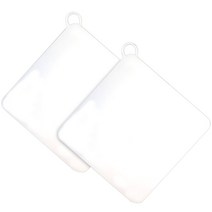 리벳 실리콘 사각 배수구 덮개 15cm x 15cm 흰색, 2개
