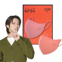 이비에 4중필터 새부리형 컬러 패션 마스크 중형 KF94, 진핑크, 3개, 10개입