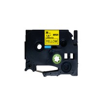브라더 호환 라벨 테이프 36mm TZ-661, 노랑바탕 + 검정글자