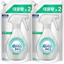 페브리즈 항균플러스 섬유탈취제 산뜻한향 리필, 640ml, 2개