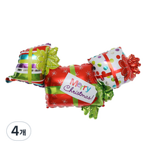 피앤비유니티 크리스마스 선물세트 상자 풍선 대형, 혼합색상, 4개