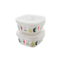 젠한국 런치 ISAK 정사각 밀폐용기 320ml 2p 세트, 1세트, 단품