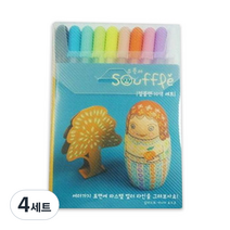 SAKURA 젤리롤 소프트 펜 0.8mm 10색 + 케이스 세트, 혼합 색상, 4세트