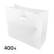 베스트팩 HD 무지 비닐 쇼핑백 소 23 x 12 x 35 cm, 화이트, 400개