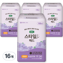 디펜드 여성용 스타일 참숯 패드 중용량, 24개입, 16개