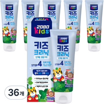 2080 키즈크리닉 4스텝 치약, 80g, 36개
