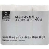 하우스클래스 더길고 더도톰한 3겹 데코 두루마리 화장지 40m, 1팩, 18롤
