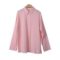 시크블랙 여성용 야스너 파스텔 스트라이프 셔츠 NB1944K23