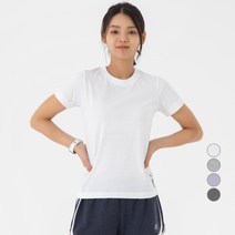 로또 여성용 베이직 반팔 로고 티 O3