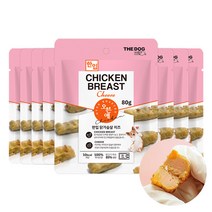 더독 오븐애 촉촉한 강아지 건강 소프트 간식 80g, 닭가슴살 + 치즈 혼합맛, 8개