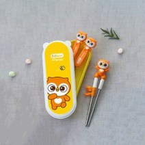 에디슨 프렌즈 4종 케이스 세트 오른손용, 부엉이 올리, 젓가락 + 스푼 + 포크 + 케이스