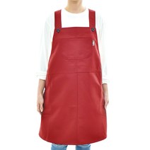 바이데코 방수 기모 원피스 앞치마, 레드, 1개
