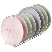 [일본접시꽂이] Threeofus 견고하고 편리한 화이트 접시 정리대 그릇 건조대, 2개, 접시 정리대 (화이트)