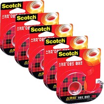 스카치 3M 다용도 셀로판테이프 디스펜서 581 18 mm x 15 m, 5개