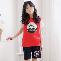 잭키드 여아용 돌핀 후드 M 4부 바지 상하 세트