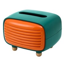 위드 플라스틱 북유럽 라디오 티슈 케이스 FREE 19 x 13.5 x 14 cm, 오렌지, 1개