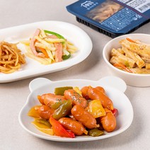 탐나는밥상 아이와 함께 먹는 반찬 햄감자채볶음 80g + 부드러운 진미채볶음 60g + 어묵볶음 130g + 소시지 야채볶음 200g 세트, 1세트