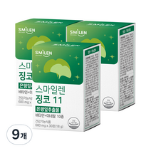 스마일렌 11 은행잎추출물 징코, 9개, 18g