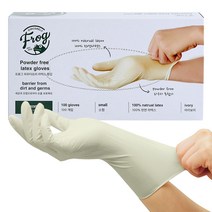 프로그 파우더프리 라텍스장갑, 소(S), 100개입, 1개
