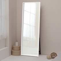 데코퍼니쳐 거치경 전신거울 680 x 1600 mm, 화이트