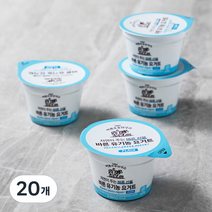 바른우유연구소 유기가공식품 인증 유기농 요거트 플레인, 90g, 20개