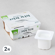 풀무원 다논 그릭 시그니처 플레인 요구르트 컵 4입, 320g, 2개