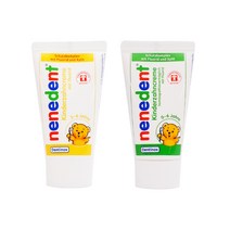 네네덴트 어린이 치약 저불소 딸기향 + 저불소 사과향 세트, 1세트