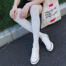 민트 여성용 무릎 면 얍박 튜브 긴 양말