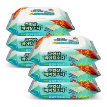 에파타클린업 구연산 베이킹소다 물걸레청소포 중형, 6개