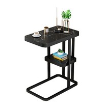 마벨인홈 심플모던 소파 옆 사이드 티 테이블, 블랙 + 블랙