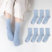 시너싹스 여성용 메쉬 꽈배기 중목 양말 7켤레 세트