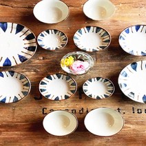 로얄아리따 마시코토쿠사 2인 식기세트, 혼합 색상, 12p