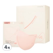 참존 톤업핏 블랙라벨 라이트 KF94 마스크 소형, 25개입, 4개, 피치 코랄