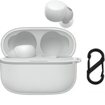 스페이스쉴드 무선이어폰 소니 WF-LS900N 호환 링크버즈 S 실리콘 보호 케이스 + 카라비너 세트, 투명