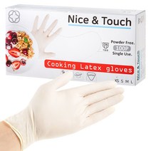 나이스앤터치 요리용 라텍스장갑 XS, 100개입, 1개, 미니(XS)