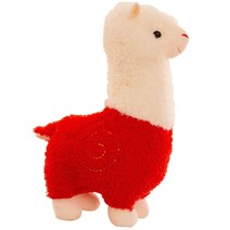 네이처타임즈 복슬복슬 알파카 인형, 레드, 28cm