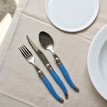 장네론 라귀올 테이블 양식기 스픈   포크   나이프 세트, 블루