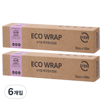 슈가랩 사탕수수 에코랩 리필용 30cm x 100m, 6개입
