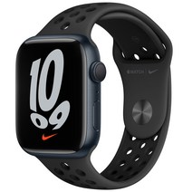 Apple 워치 7, 45mm, GPS, 알루미늄, 미드나이트 케이스, 안트라사이트/블랙 밴드