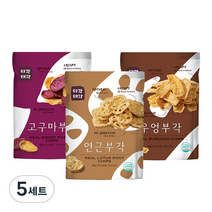 고구마부각 60g + 연근부각 60g + 우엉부각 60g, 5세트