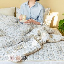 더자리 에코 데일리 차렵이불 + 베개커버 + 누빔패드 세트