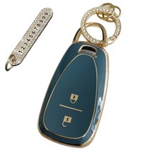 루루형제 스마트 자동차 키케이스 4버튼 + 번호키링 + 가죽리본키링 세트 쉐보레 더뉴스파크/올뉴크루즈/더뉴 말리부/트레일블레이저/라세티, 스카이그레이, AC-01